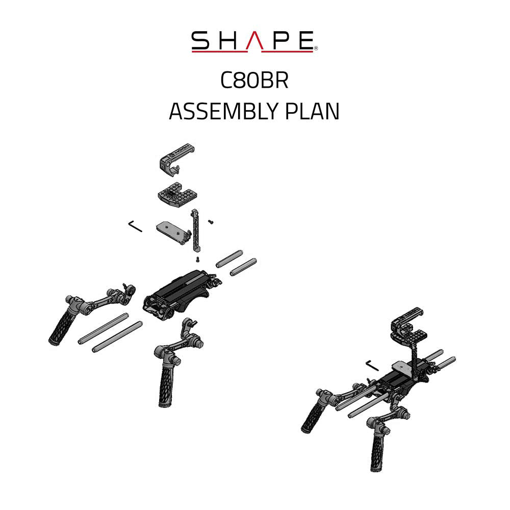 SHAPE Canon EOS C80 Baseplate Cage with Handles Baseplate SHAPE wlb