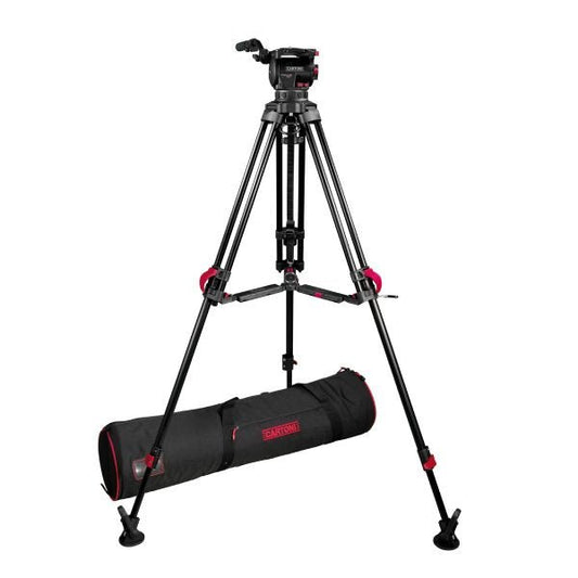 CARTONI FOCUS 10 2-St Red Lock ALU System MS Tripod SHAPE wlb