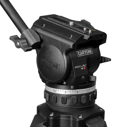 CARTONI FOCUS 18 +/- 90° Fluid Head Tripod Head SHAPE wlb