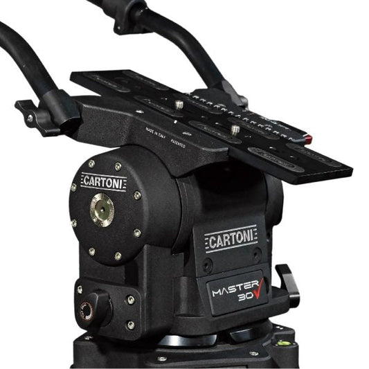 CARTONI MASTER 30 Fluid Video Head (Flat Mitchell) Tripod Head SHAPE wlb