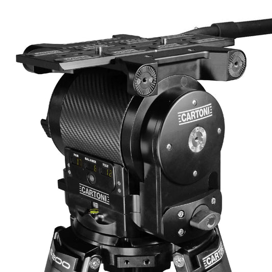 CARTONI MAXIMA 5.0 Fluid Head with Cine Style Slide Tripod Head SHAPE wlb