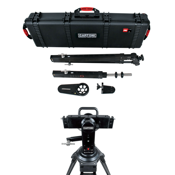 CARTONI Telescopic Jib arm 100mm bowl & fluid control for DV - ENG systems with carrying case jib SHAPE wlb