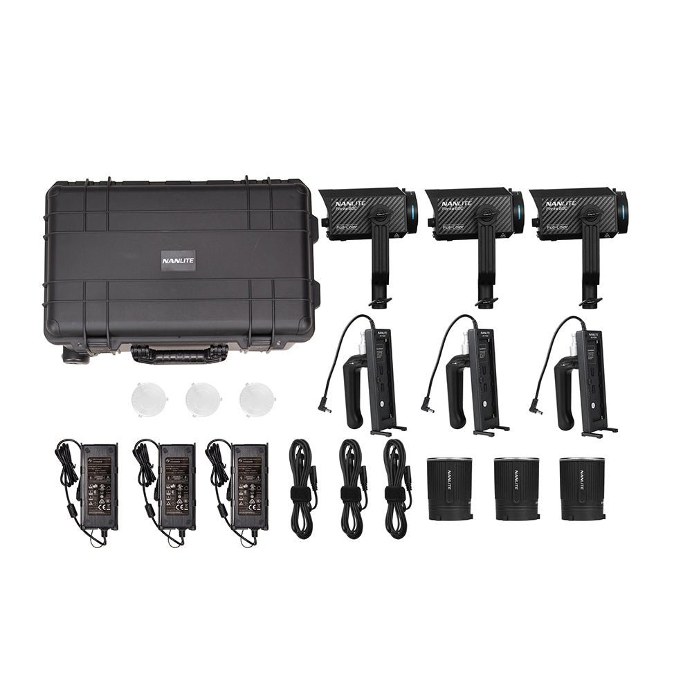 NANLITE Forza 60C 3KIT with Bowens Adapter & Case Light Fixture SHAPE wlb