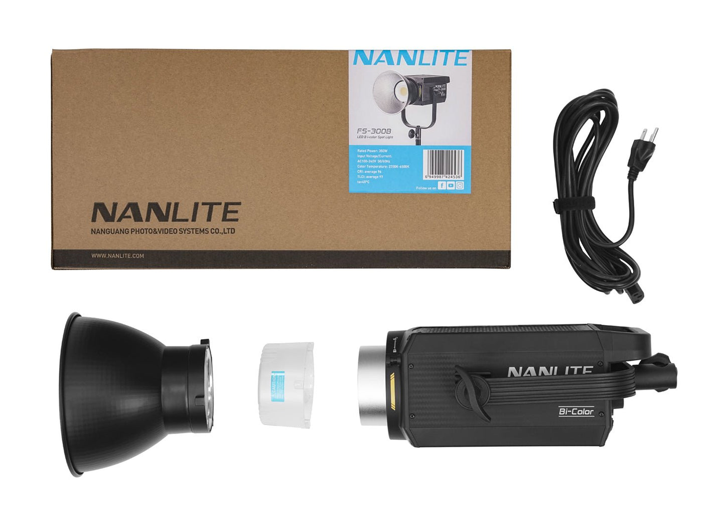 NANLITE FS-300B LED Bi-color Spot Light Light Fixture SHAPE wlb