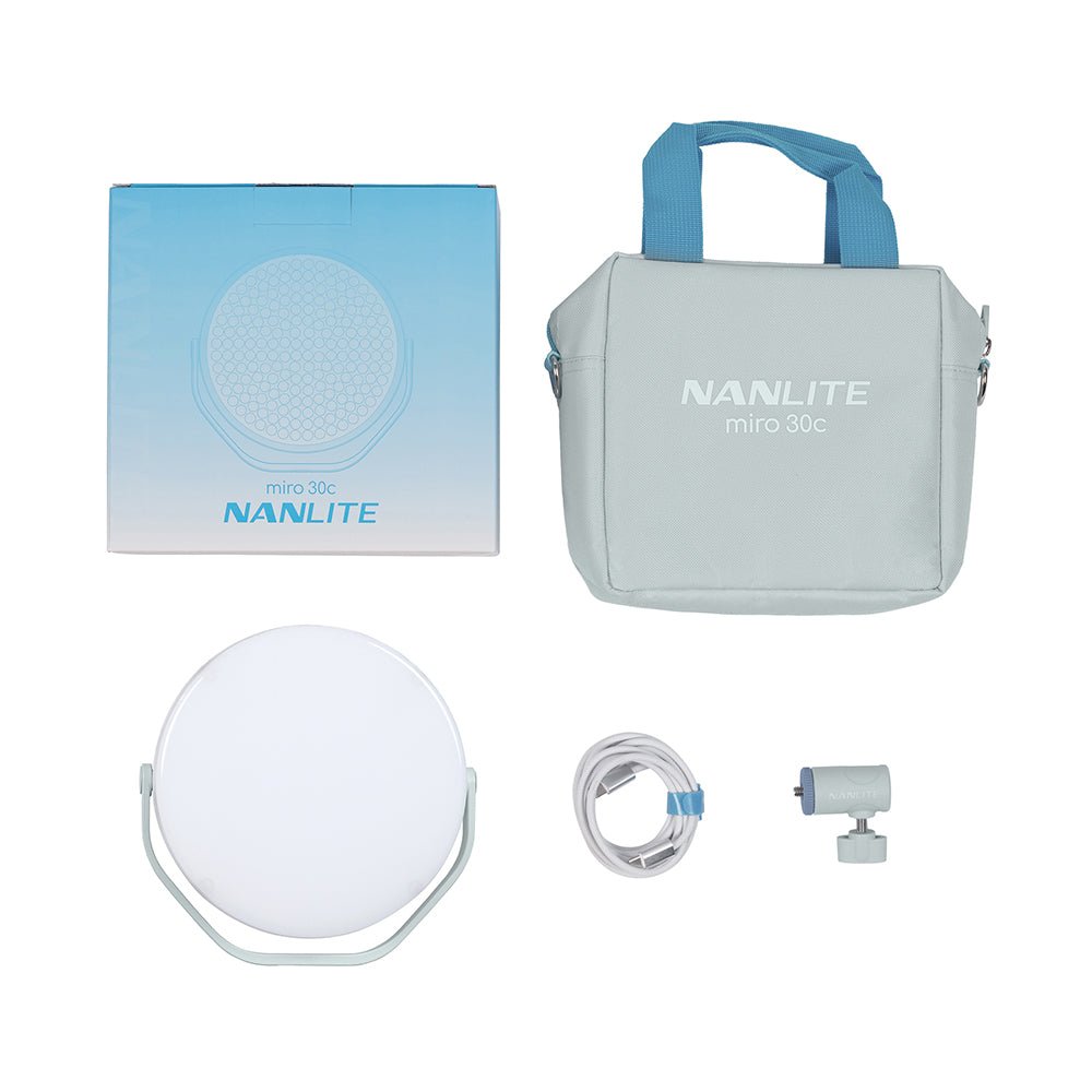 NANLITE Miro 30c LED Full-color Round Panel Light (Mint Blue) Light Fixture SHAPE wlb