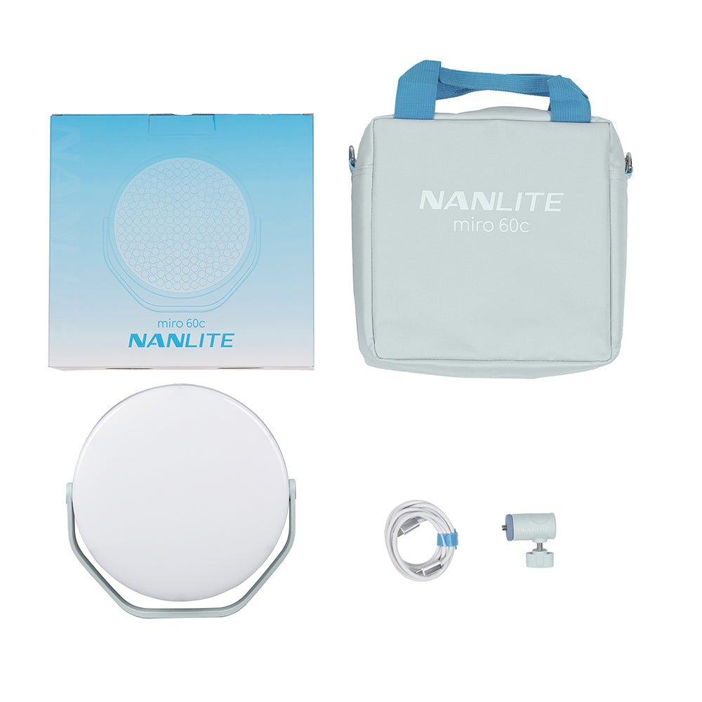 NANLITE miro 60c LED Full-color Round Panel Light (Mint Blue) Light Fixture SHAPE wlb