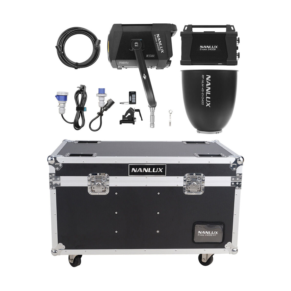 NANLUX Evoke 2400B Bi-color Spot Light with Reflector 45° in Flight case Light Fixture SHAPE wlb