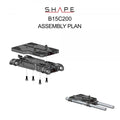 SHAPE 15 mm Baseplate for Canon C200/C200B Baseplate SHAPE wlb