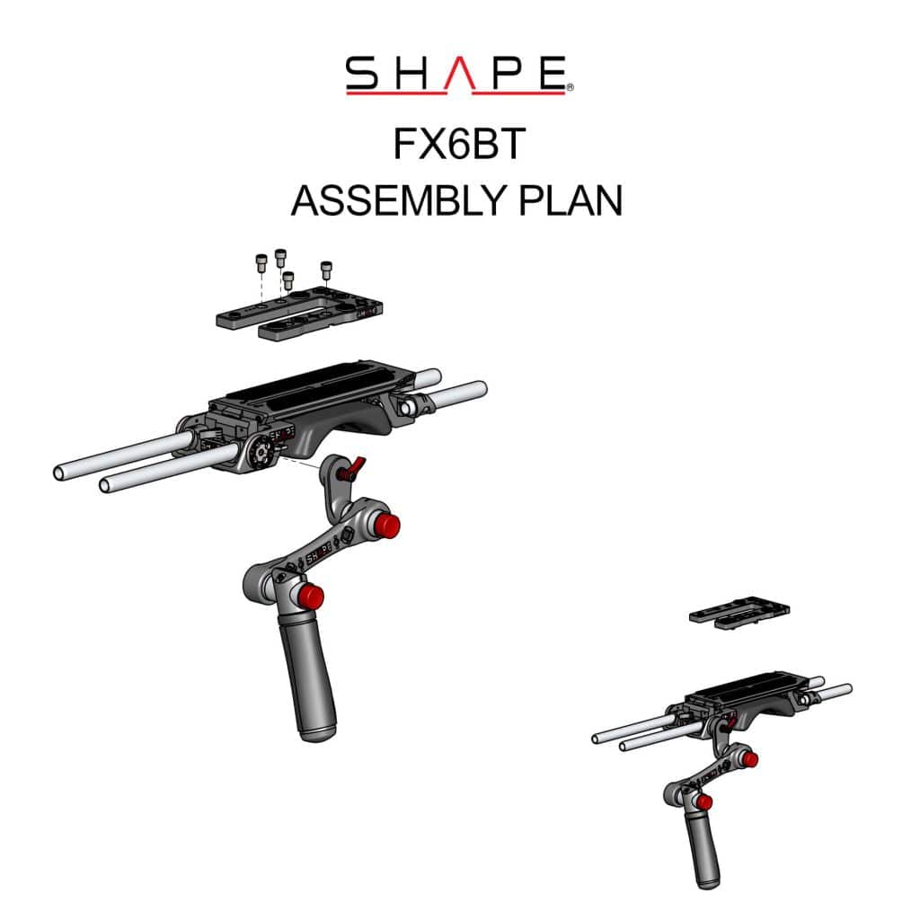 SHAPE Sony FX6 15 mm Baseplate with Top Plate Baseplate SHAPE wlb