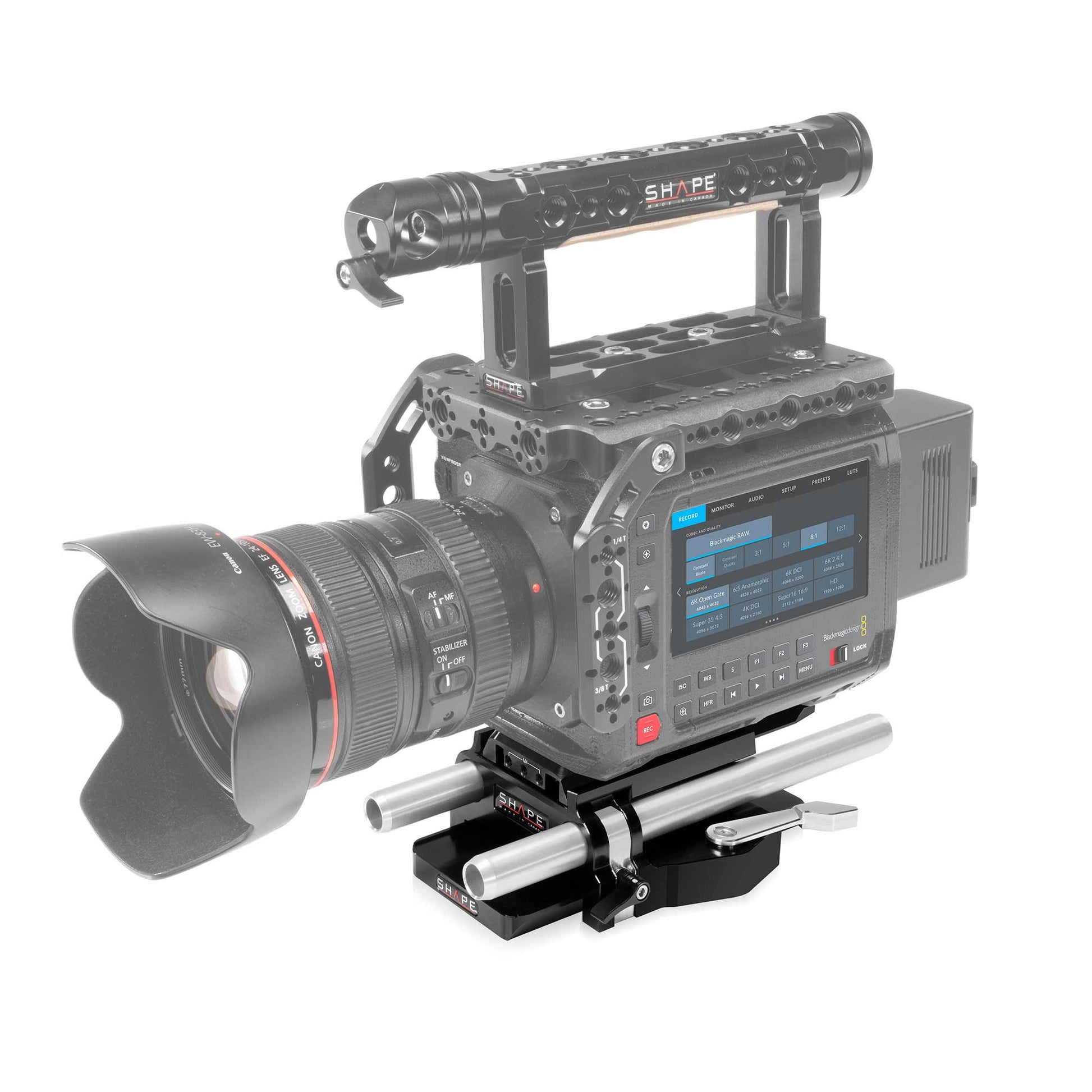 SHAPE Blackmagic PYXIS 6K 15mm LWS Channel Baseplate Baseplate SHAPE wlb