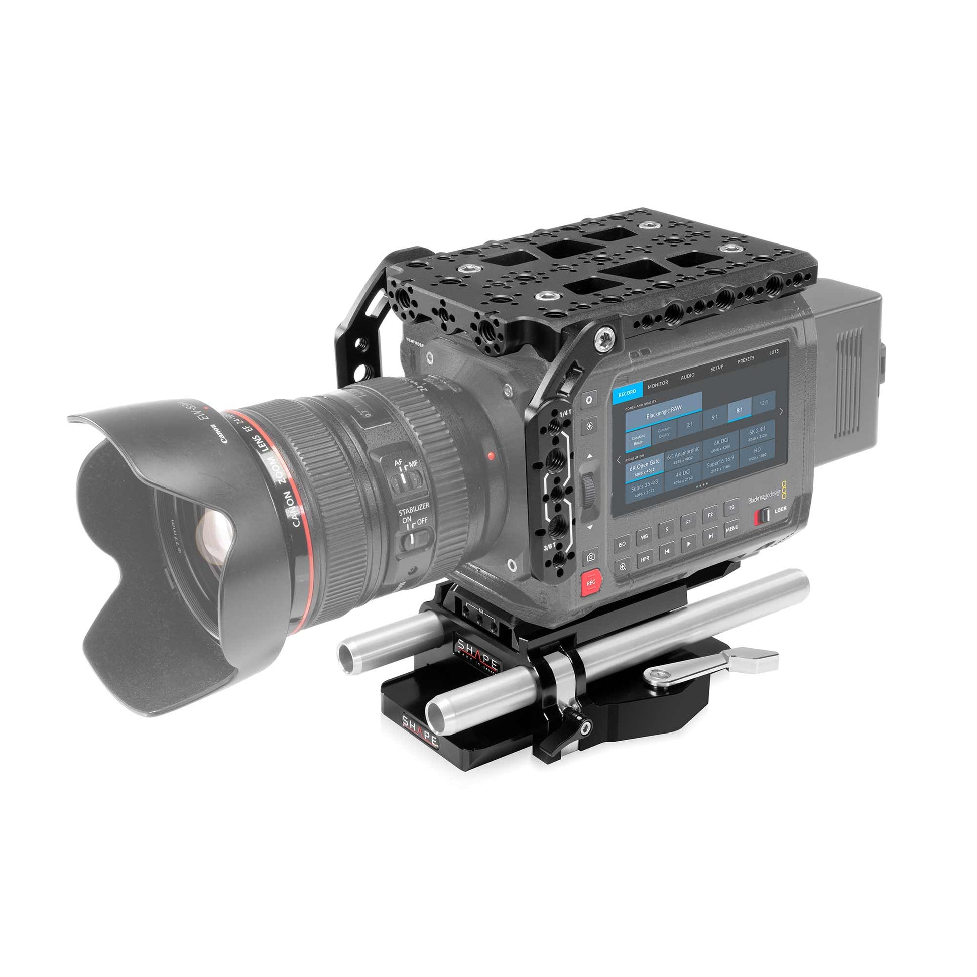 SHAPE Blackmagic PYXIS 6K Cage with 15MM LWS Rod System Camera Rig SHAPE wlb
