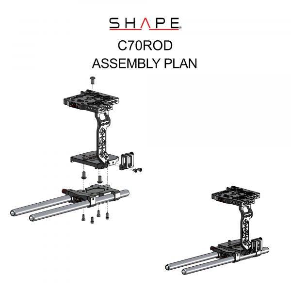 SHAPE Canon C70 Camera Cage and Rod Bloc System Camera Cage SHAPE wlb