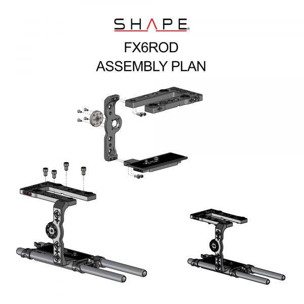 SHAPE Sony FX6 Camera Cage and Rod Bloc System Camera Cage SHAPE wlb