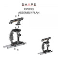 SHAPE Camera Cage, Top Handle and Rod Bloc System for Canon C200/C200B Camera Cage SHAPE wlb