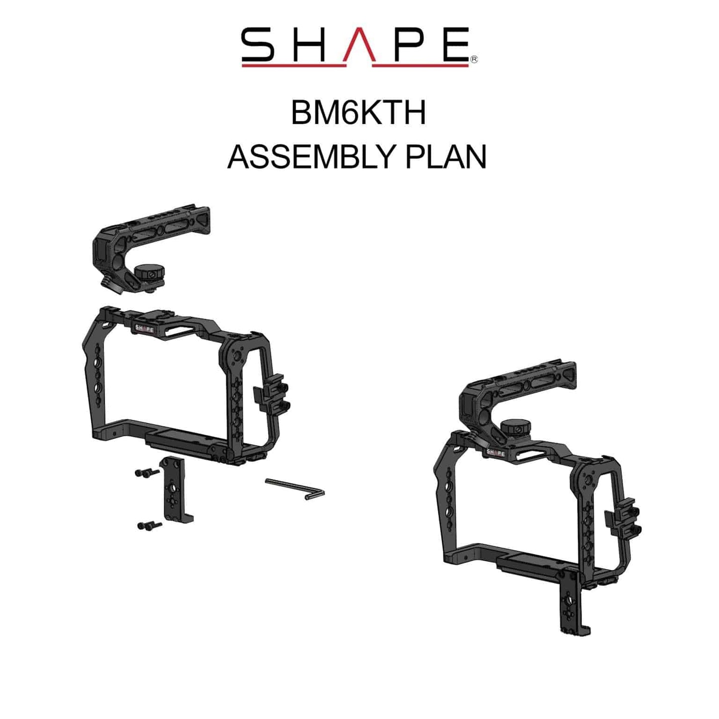SHAPE Blackmagic Cinema Camera 6K/6K PRO/6K G2 Camera Cage with Top Handle Camera Cage SHAPE wlb