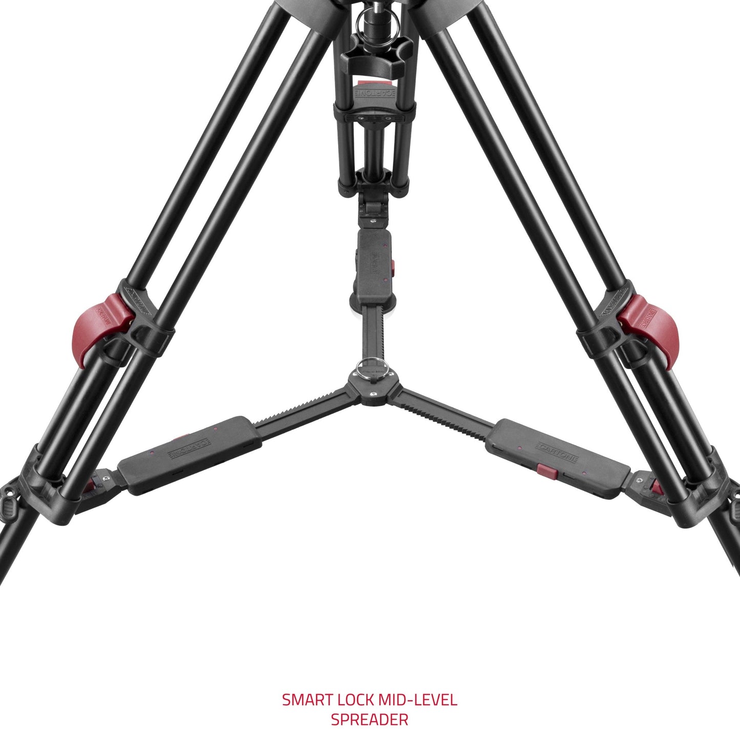 SHAPE FOCUS 12 Fluid Head with Red Lock Legs Mid-Level Spreader Tripod SHAPE wlb