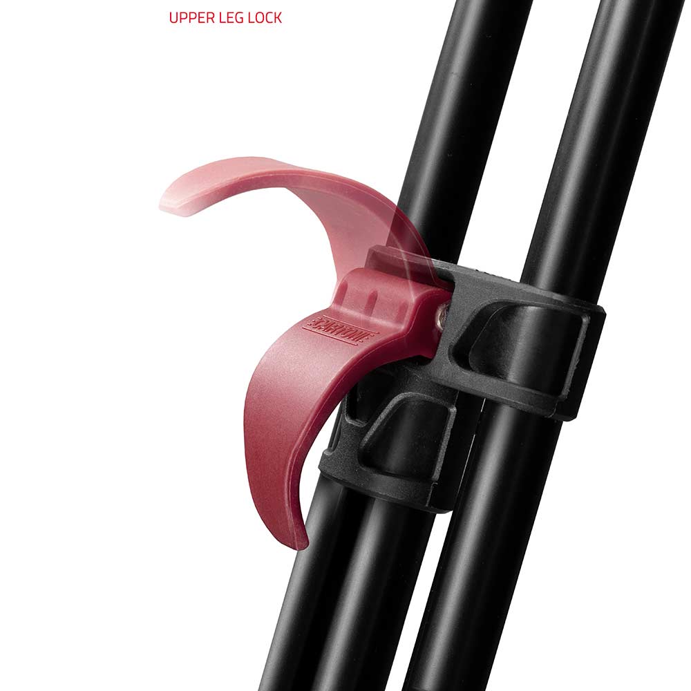 SHAPE FOCUS 18 Fluid Head with Red Lock Legs Mid-Level Spreader Tripod SHAPE wlb