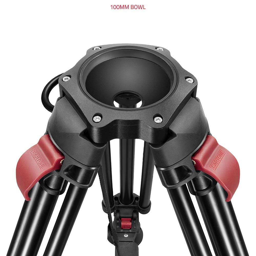 SHAPE FOCUS 18 Fluid Head with Red Lock Legs Mid-Level Spreader Tripod SHAPE wlb