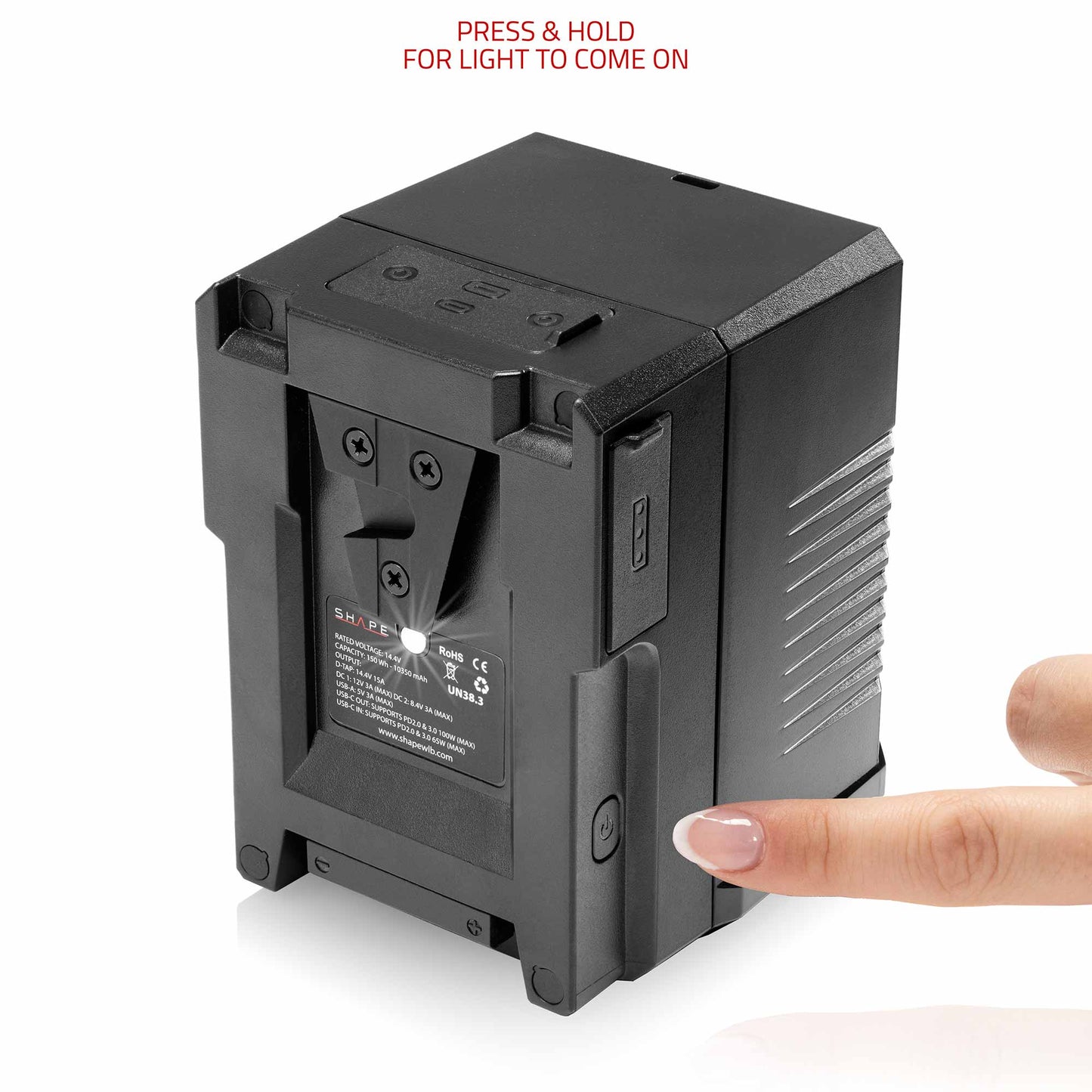 SHAPE Mini 150 Wh V-Mount battery USB-C Input/Output Battery SHAPE wlb
