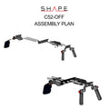 SHAPE Canon C500 MKII/C300 MKIII Offset Shoulder Mount Rig Shoulder Mount Rig SHAPE wlb