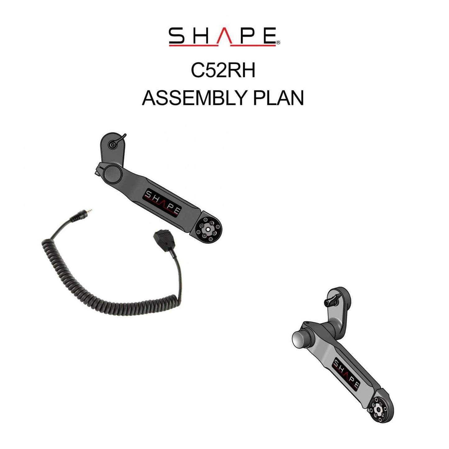 SHAPE Canon C500 MKII/C300 MKIII Remote Extension Handle with Cable Handle SHAPE wlb