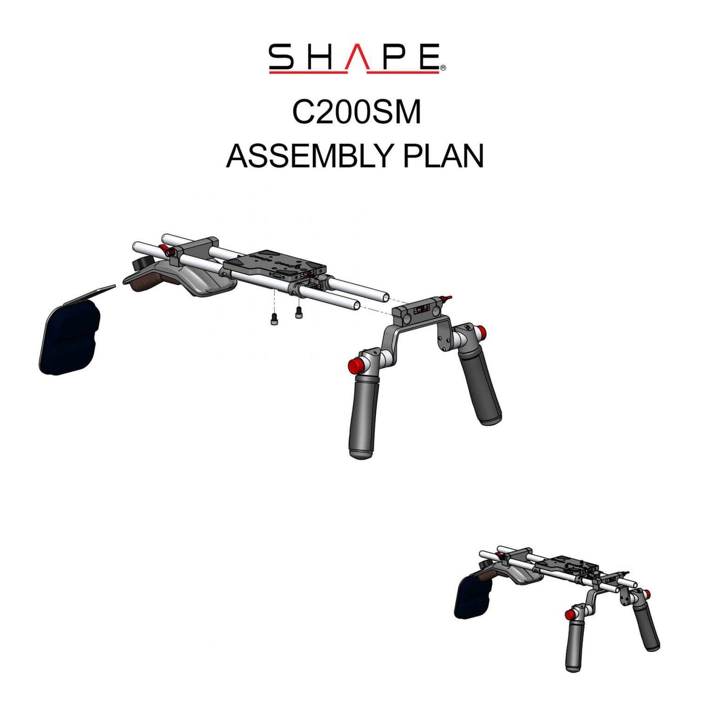 SHAPE Shoulder Mount for Canon C200/C200B Shoulder Mount SHAPE wlb