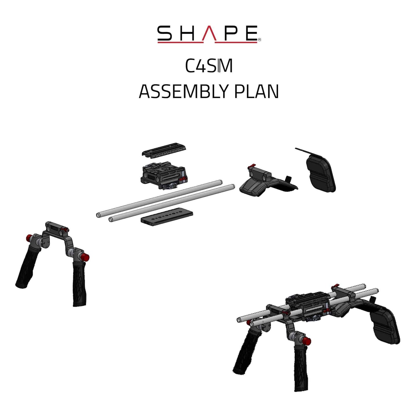 SHAPE Canon C400 Shoulder Mount Camera Rig SHAPE wlb