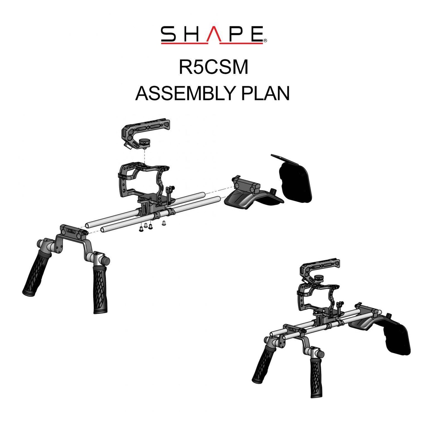 SHAPE Canon R5C/R5/R6 Shoulder Mount Shoulder Mount SHAPE wlb