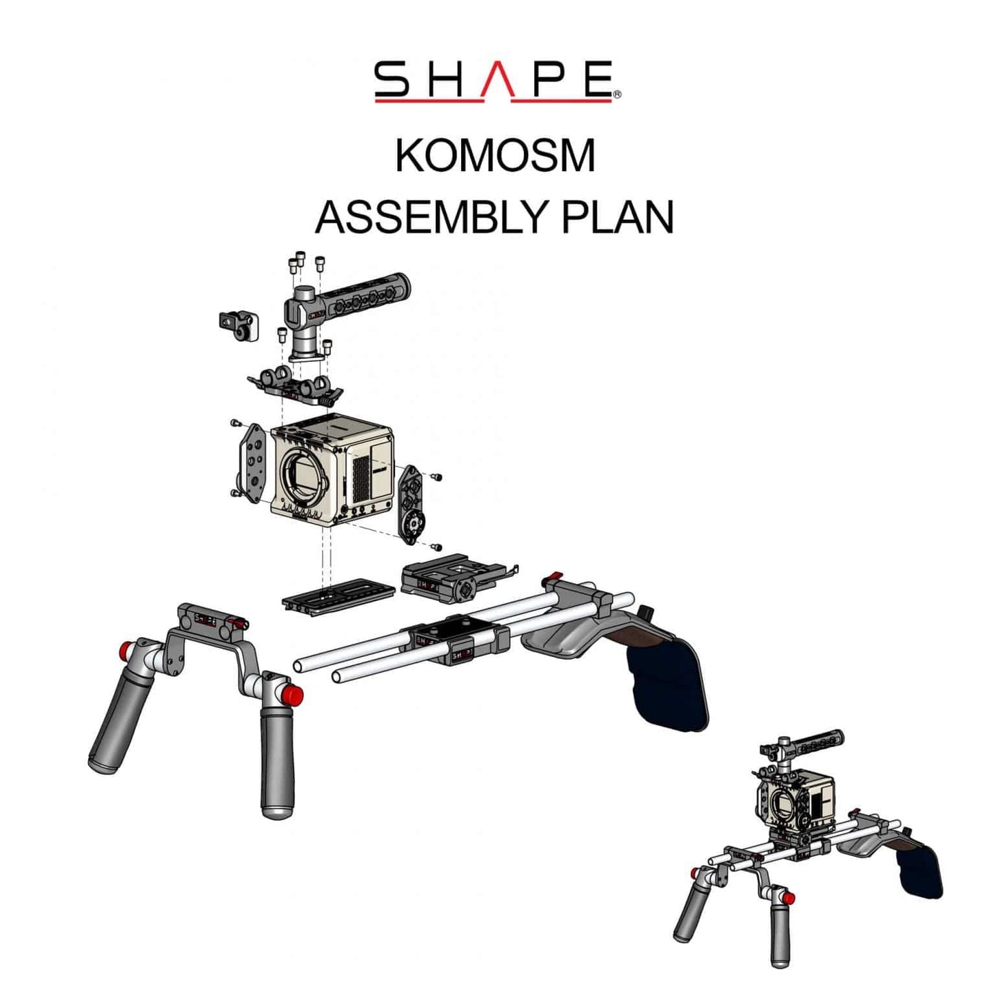 SHAPE RED® KOMODO™ & KOMODO™ 6K Production Pack Shoulder Mount Shoulder Mount SHAPE wlb