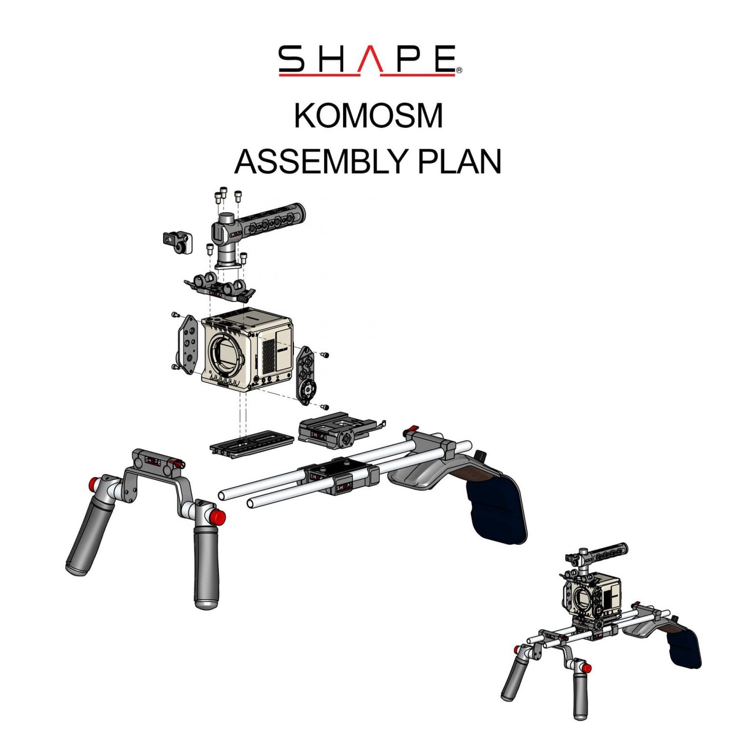 SHAPE RED® KOMODO™ & KOMODO™ 6K Production Pack Shoulder Mount Shoulder Mount SHAPE wlb