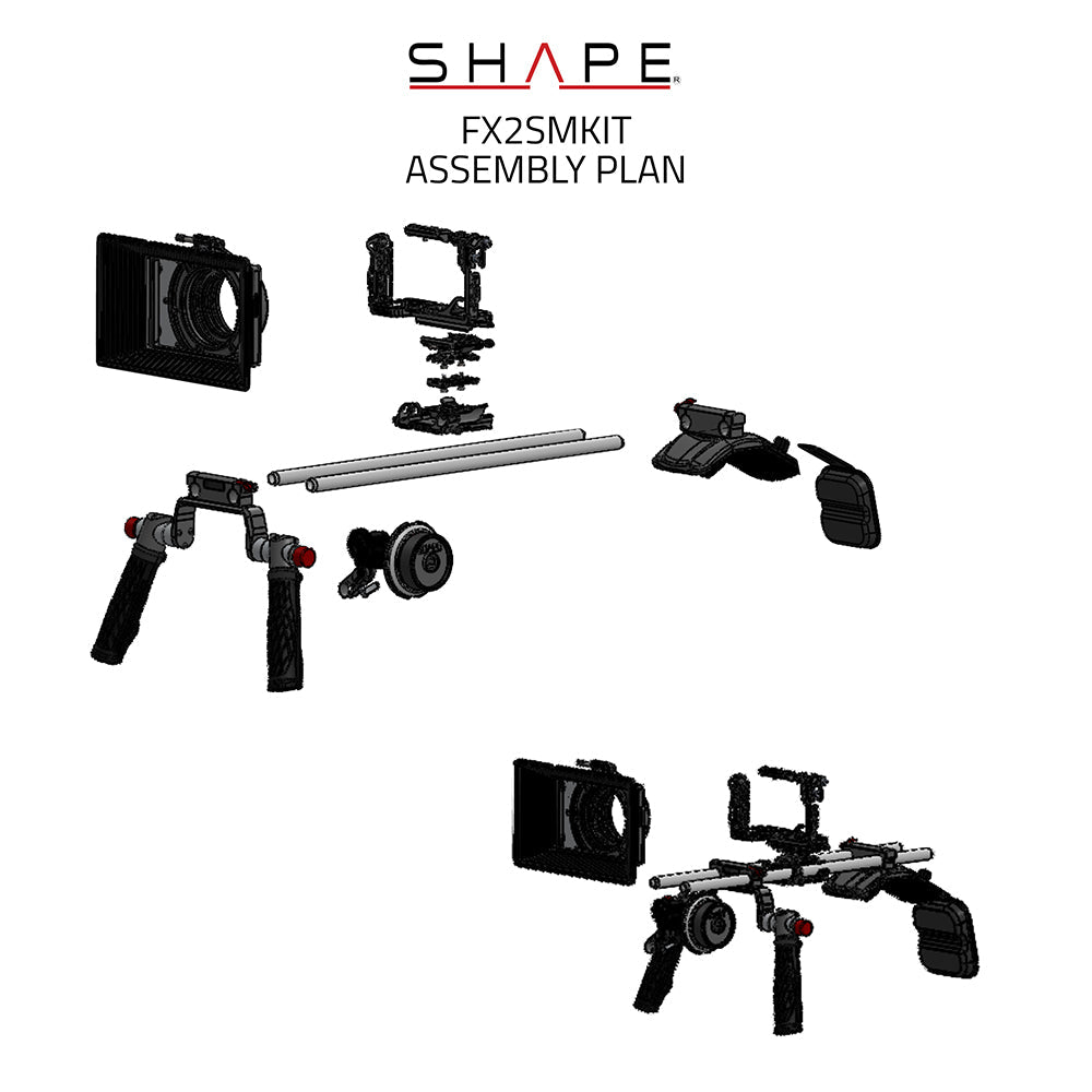 SHAPE Shoulder Mount Matte Box Follow Focus for SONY FX2 Shoulder Mount Rig SHAPE wlb