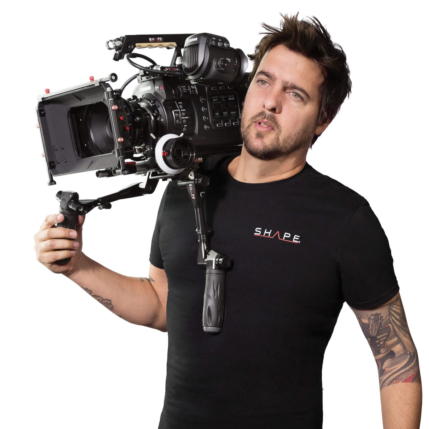 SHAPE Telescopic Black Handles ARRI Rosette Handle SHAPE wlb