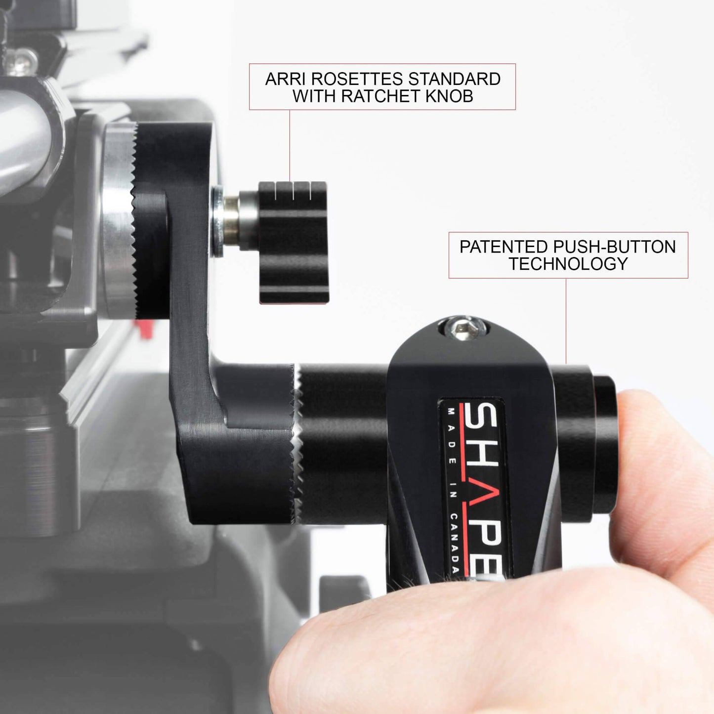 SHAPE Telescopic Handles ARRI Rosette Cuff Kit Black Handle SHAPE wlb