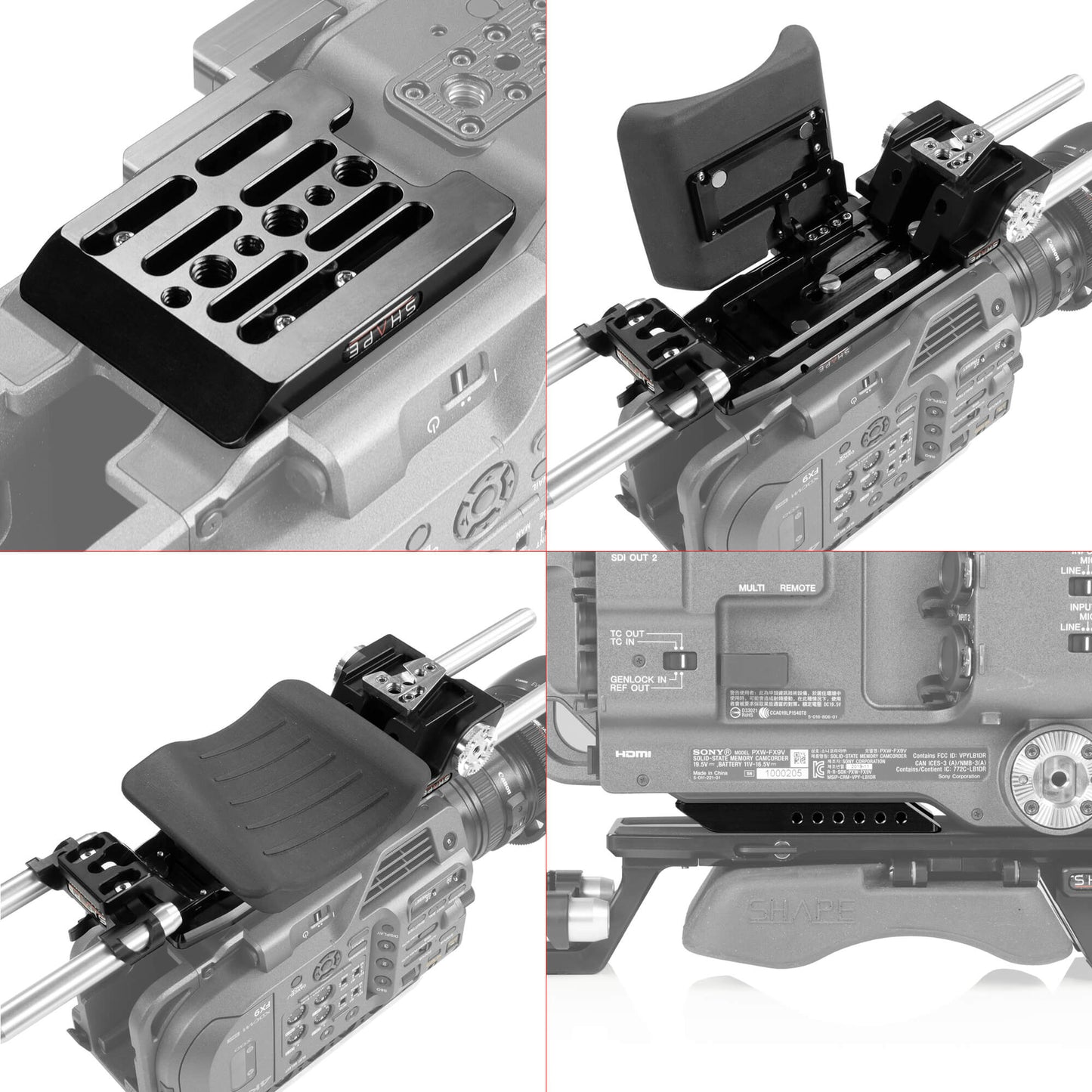 SHAPE Sony FX9 V-Lock Quick Release Baseplate Baseplate SHAPE wlb