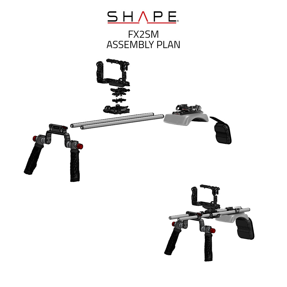 SHAPE Shoulder Mount System for SONY FX2 Shoulder Mount Rig SHAPE wlb