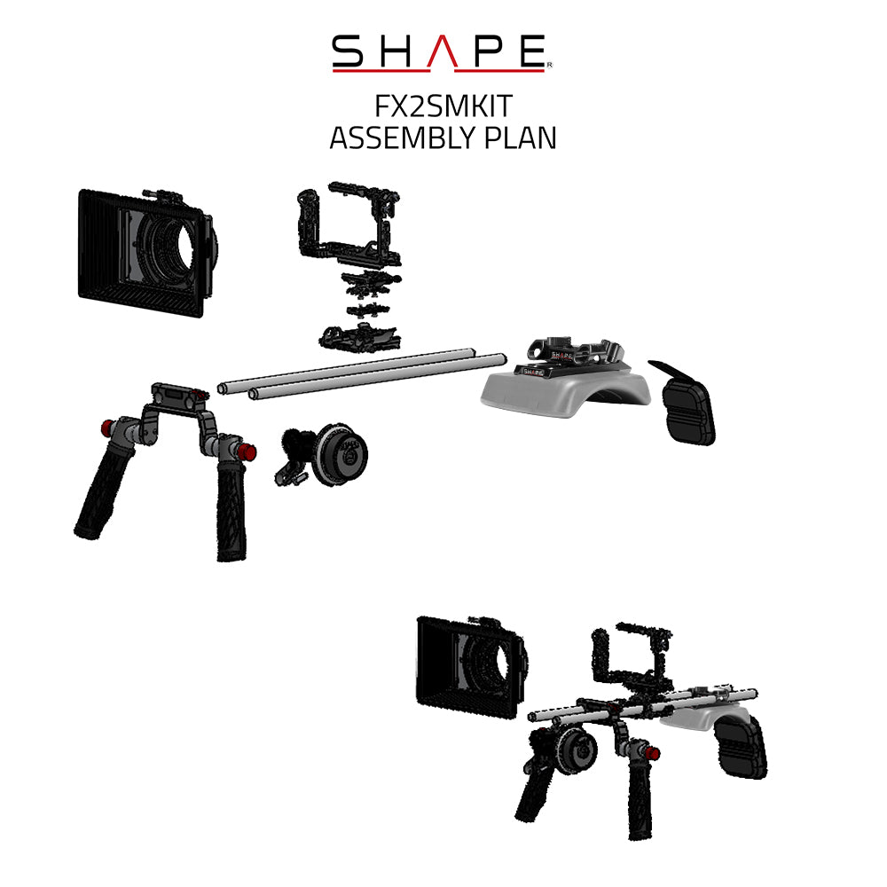 SHAPE Shoulder Mount Matte Box Follow Focus for SONY FX2 Shoulder Mount Rig SHAPE wlb