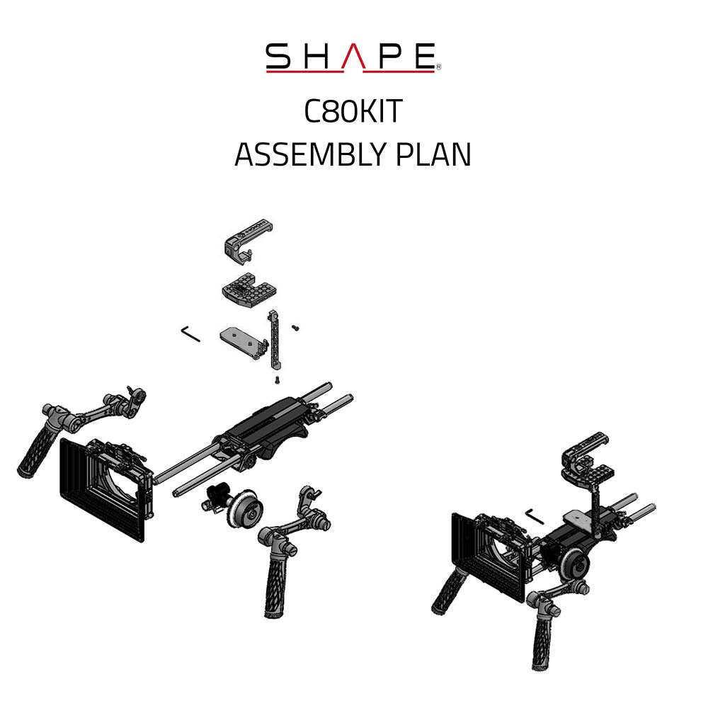 SHAPE Canon EOS C80 Baseplate Kit with Matte Box, Follow Focus Baseplate SHAPE wlb