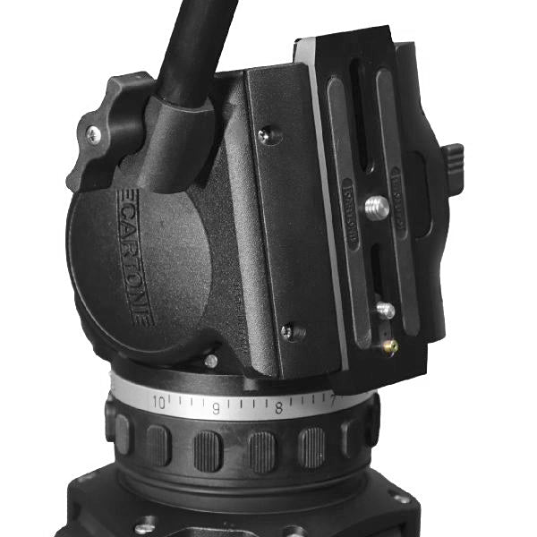 CARTONI FOCUS 18 +/- 90° Fluid Head Tripod Head SHAPE wlb