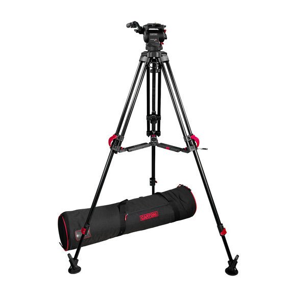 CARTONI FOCUS 8 2-St Red Lock ALU System MS Tripod CARTONI