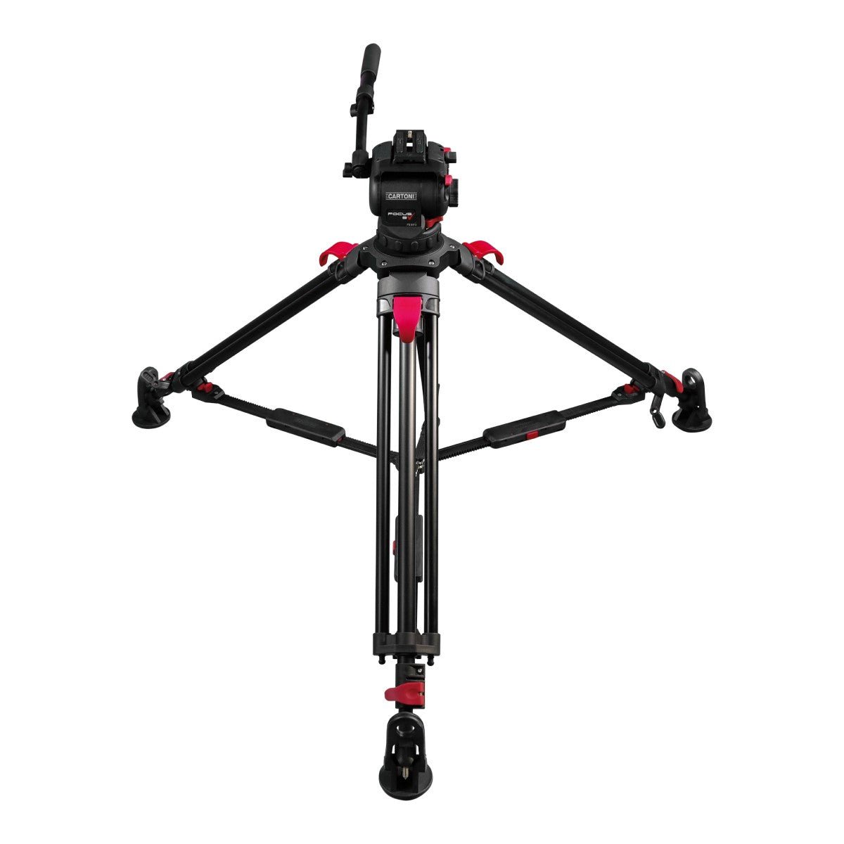CARTONI FOCUS 8 2-St Red Lock ALU System MS Tripod CARTONI