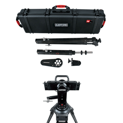 CARTONI Telescopic Jib arm 100mm bowl & fluid control for DV - ENG systems with carrying case jib SHAPE wlb