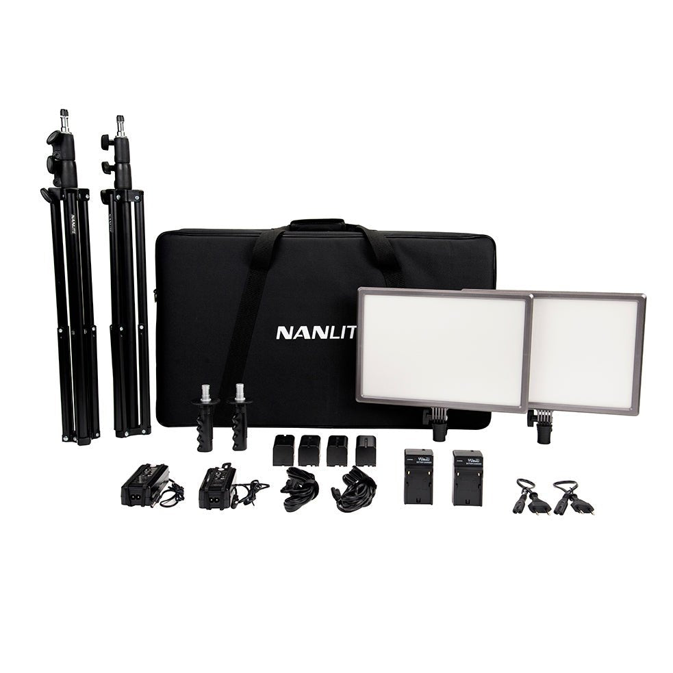 NANLITE LumiPad 25 2kit with Power Adapter & Battery Light Fixture SHAPE wlb