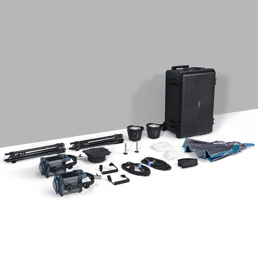 NANLUX Evoke 150C 2-Light Kit with Plastic Trolley Case Light Fixture SHAPE wlb