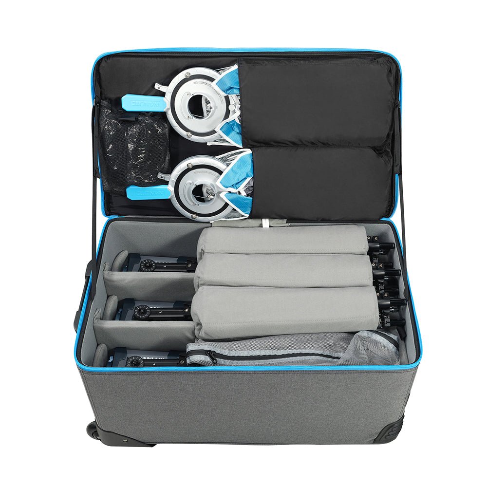 NANLUX Evoke 150C 3-Light Kit with Trolley Case Light Fixture SHAPE wlb