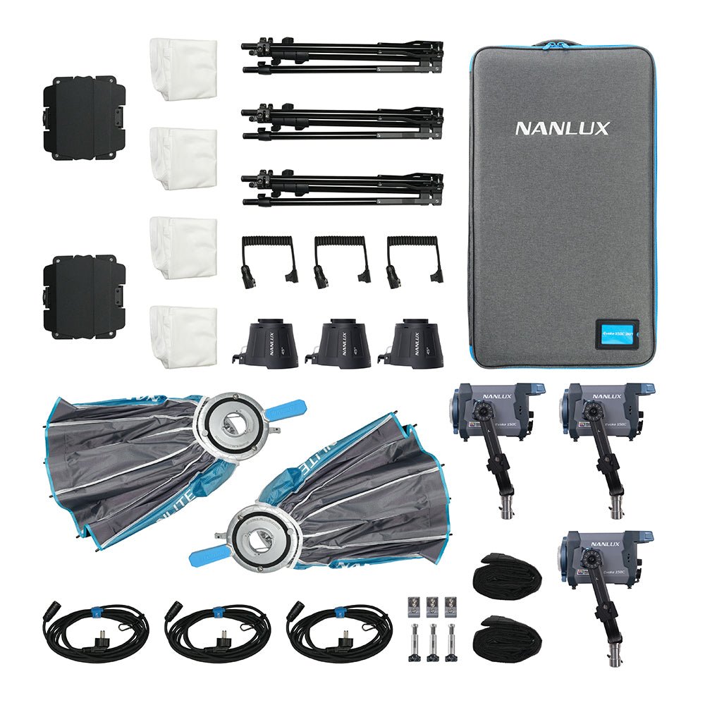 NANLUX Evoke 150C 3-Light Kit with Trolley Case – SHAPE wlb