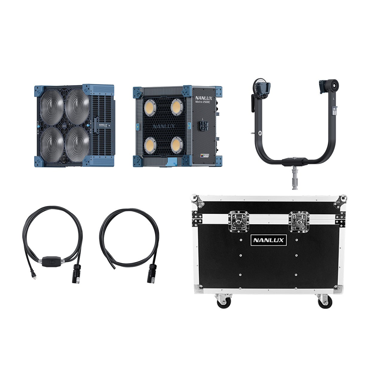 NANLUX Matrix 2500C LED Full-color Multi-source Spot Light with Flight Case Light Fixture SHAPE wlb