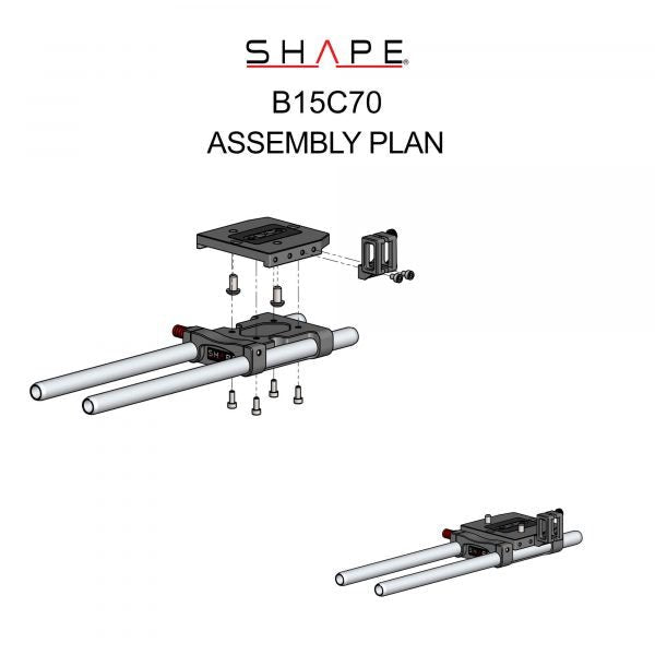 SHAPE Canon C70 15 mm Baseplate Baseplate SHAPE wlb