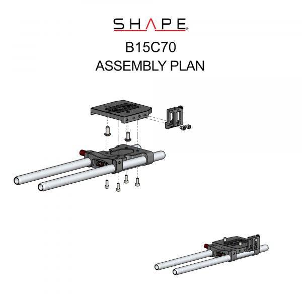 SHAPE Canon C70 15 mm Baseplate Baseplate SHAPE wlb