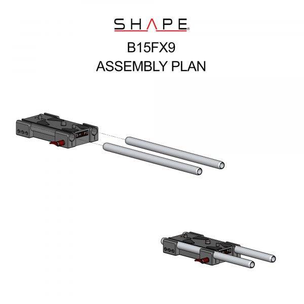 SHAPE Sony FX9 15 mm Baseplate Baseplate SHAPE wlb