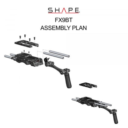 SHAPE Sony FX9 15 mm Baseplate with Top Plate Baseplate SHAPE wlb